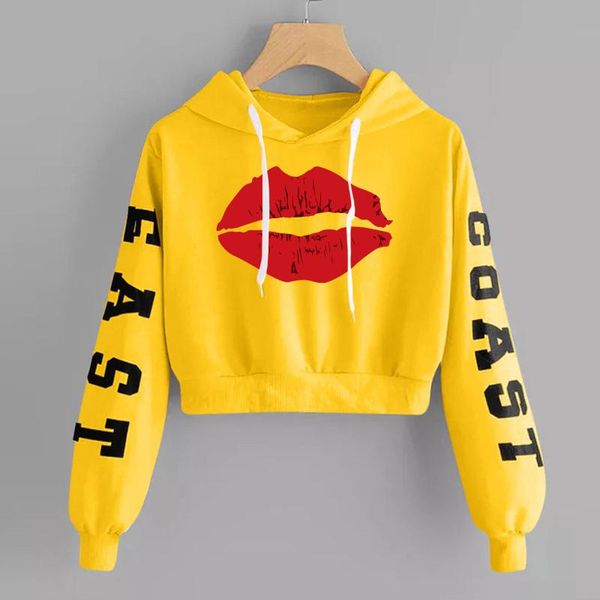 

women's hoodies & sweatshirts hoodie sweatshirt casual long sleeve ladies short tracksuit sports with hood printing sudaderas, Black