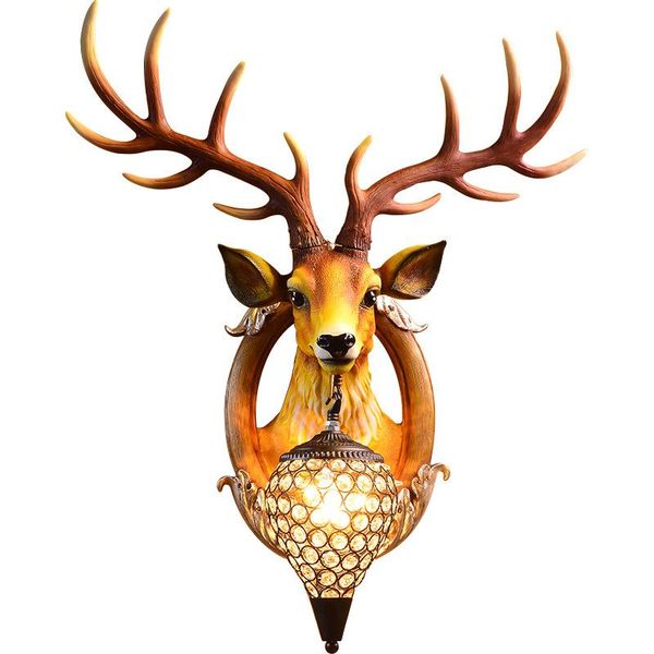 

wall lamp brazil overseas warehouse candlle lights deer buckhorn light fixture home patio sconce antler