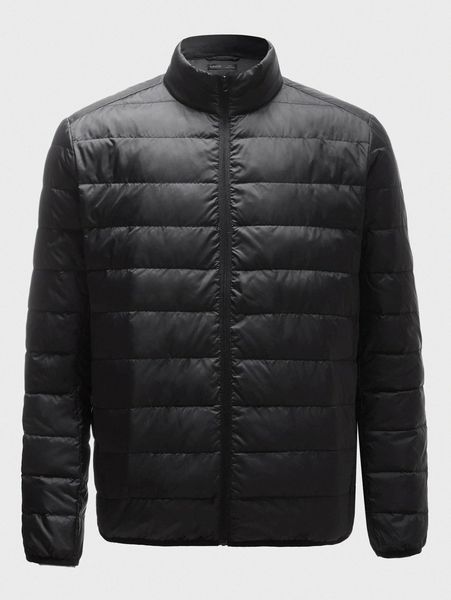 

men zip up down coat z012#, Black;brown