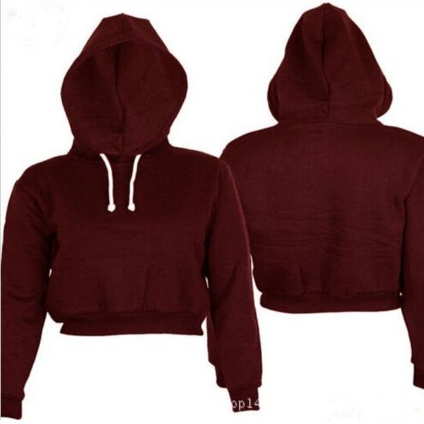 

women's hoodies & sweatshirts casual crop long sleeve hooded pullovers female sweatshirt short woman hody jacket, Black