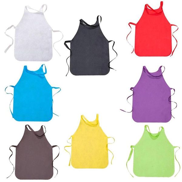

aprons pure color cooking kitchen apron for woman men chef waiter cafe shop hairdresser couples gift bibs plain