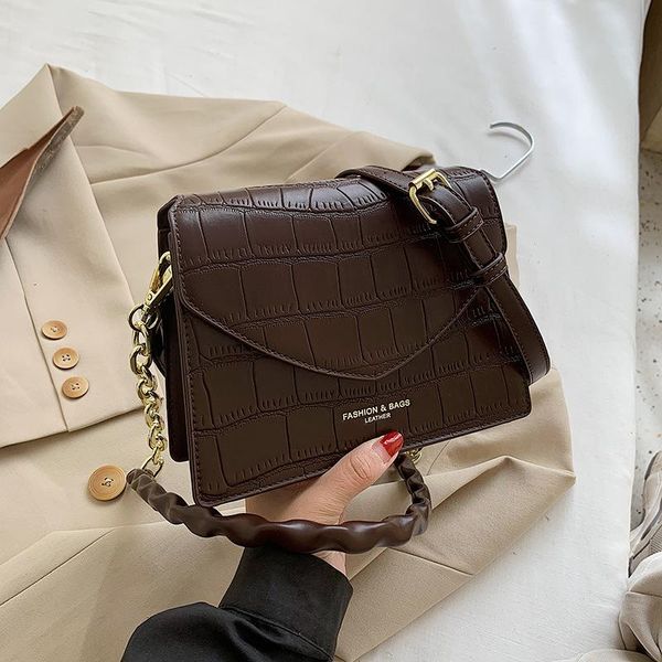 

cross body 2021 texture small bag fashion chain shoulder handbag messenger ins underarm tote bags for women satchels