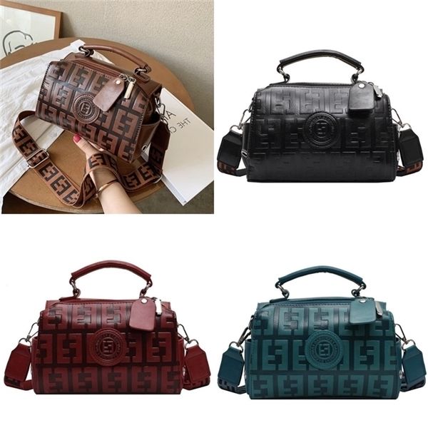 

discount embossed bag winter new wide shoulder strap pu messenger fashion one hand purse