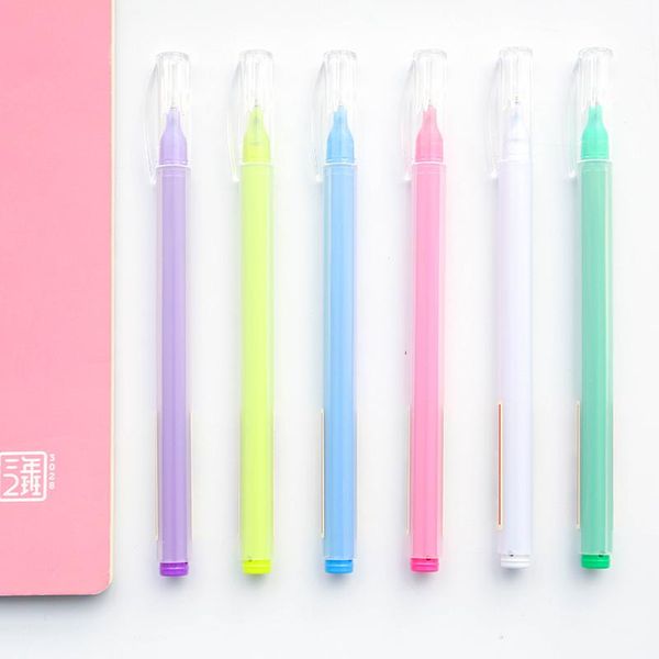 

gel pens 10pcs full needle cannula pen 0.5mm black signature cute little fresh