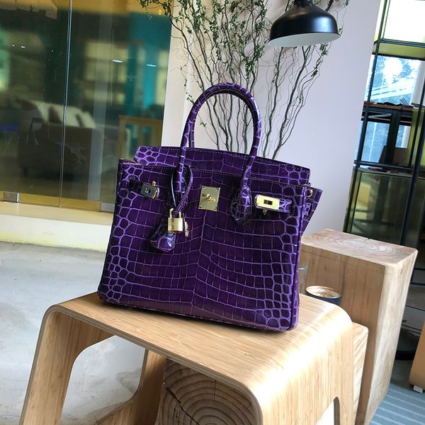 

guangzhou high-end crocodile pattern genuine leather bag fashion crocodile leather womens bag commuter large capacity handbag sh