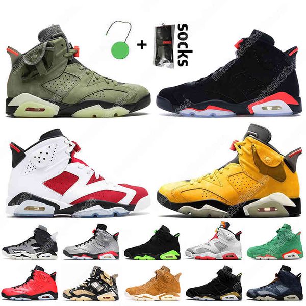 

6 6s women mens basketball shoes black infrared carmine yellow hare tech chrome sports trainers