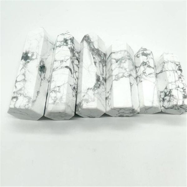 

decorative objects & figurines natural gemstone white turquoise wand point towers crystal healing stone for gifts