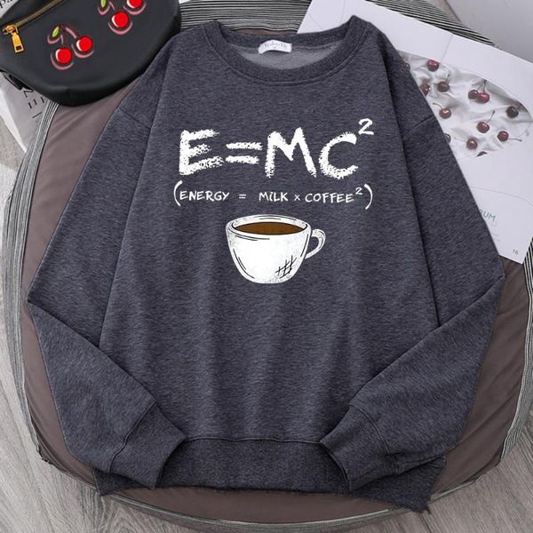 

men's hoodies & sweatshirts e=mc2 energy=milk*coffee coffee secret sweatshirt male loose sale hoodie harajuku for fleece comfortable tr, Black