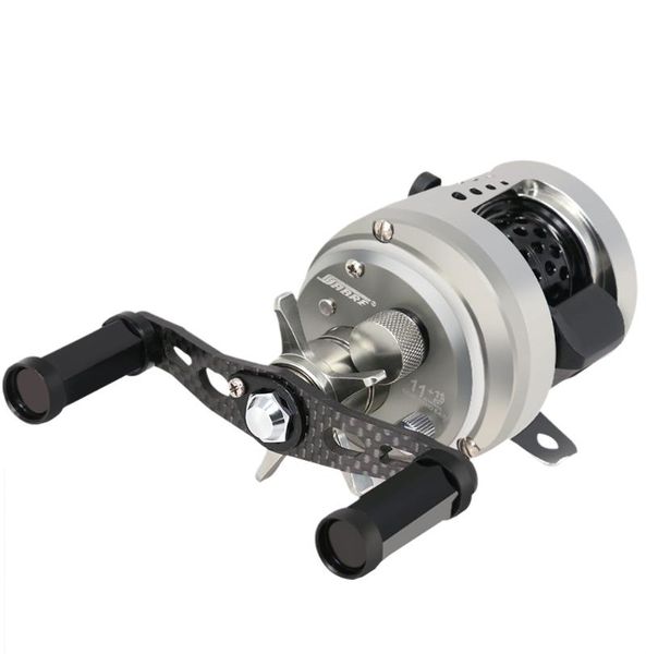 

baitcasting reels mental round for micro object small bait lure fishing cas 6.4:1 11+1bb long throw mackerel white strips