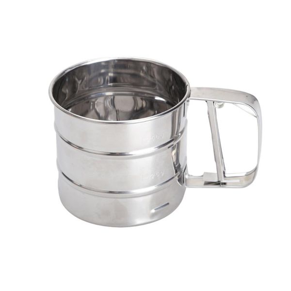 

arrival mesh flour mixture hand held tool bolt sifter manual sugar icing shaker stainless steel cup shape baking & pastry to to