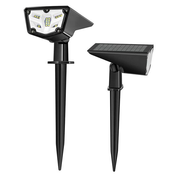 

lawn lamps solar spot lights outdoor landscape spotlights ipx7 waterproof for porch yard garden 2 pcs