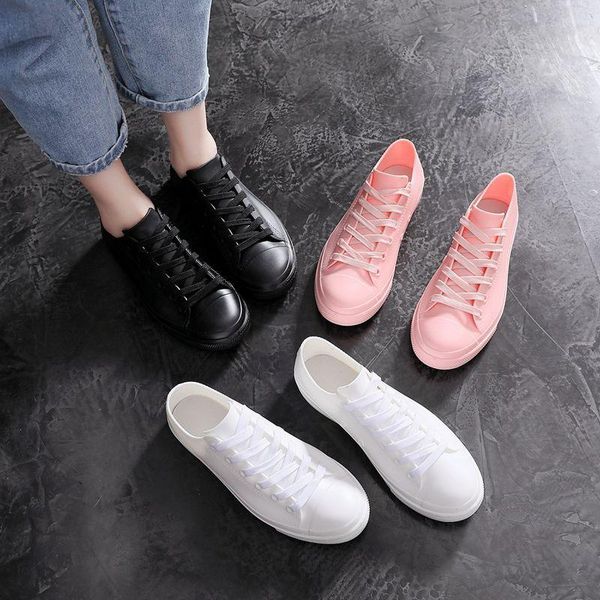 

fashion women's rain boots short non-slip waterproof water shoes, Black