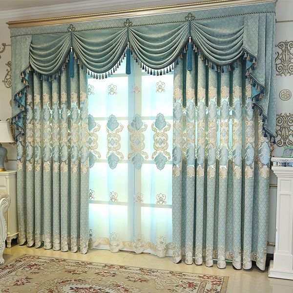 

embroidered curtains for living room dining bedroom chenille curtain selling window shade cloth spot customized & drapes