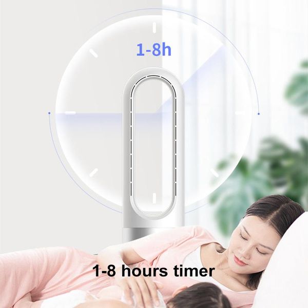 

electric fans deskfan mute tower type leafless safe ground remote control timing household air circulation purification easy-to-clean
