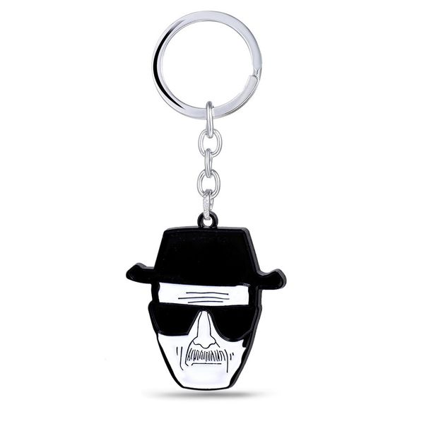 

breaking bad key holder walter white key chain metal keychain metal pendant keyring charm chaveiro men women jewelry gift, Silver