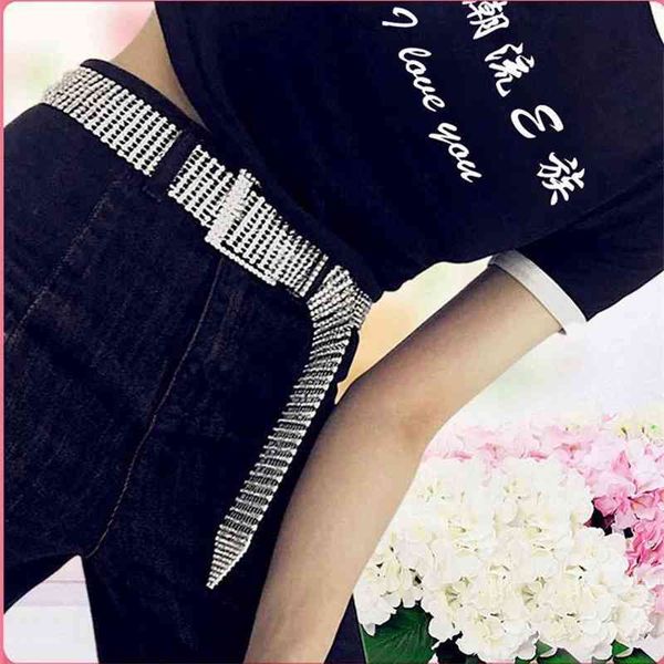 

2021 low price wholesale shiny women's jeans red full belt with decorative diamond waistband, Black;brown