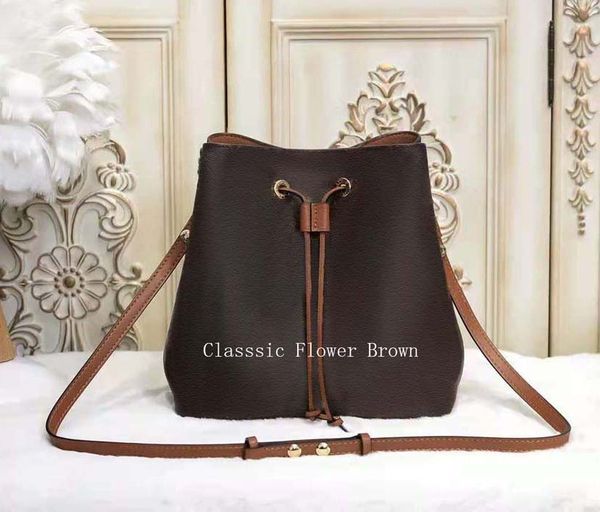 

2021 women handbag luxury designer handbags classic bag flower brown original serial number wallet large shopping bags shoulder drawstring 0