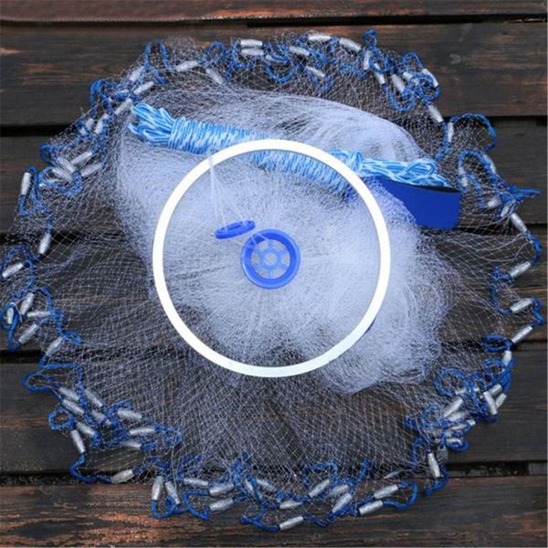 

10ft hand us cast fishing nets monofilament small mesh throw high strengthen catching bait network accessories