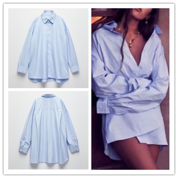 

shirt 2021 fall loose long sleeve ladies poplin ghzn, White