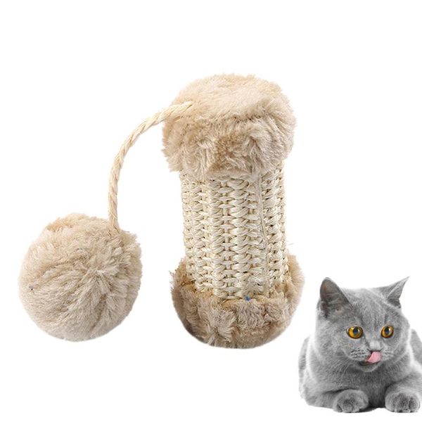 

2pcs claw grinding sisal toys funny playing teaser scratch resistant for cat kitten