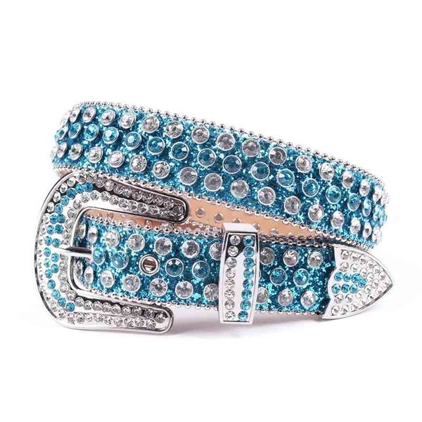 

2021 low price wholesale adjustable length diamond buckle western cowboy style studded rhinestone belt for girl men cinto de strass ceinture, Black;brown