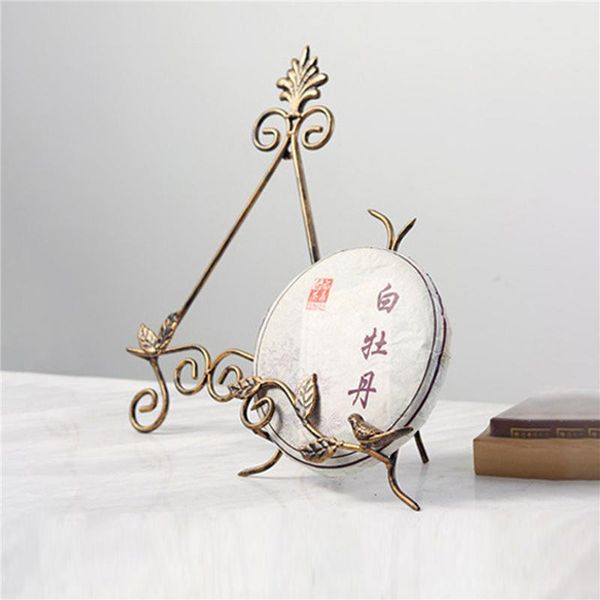 

frames retro style table iron display rack po frame decoration flowers leaf shape foldable stand