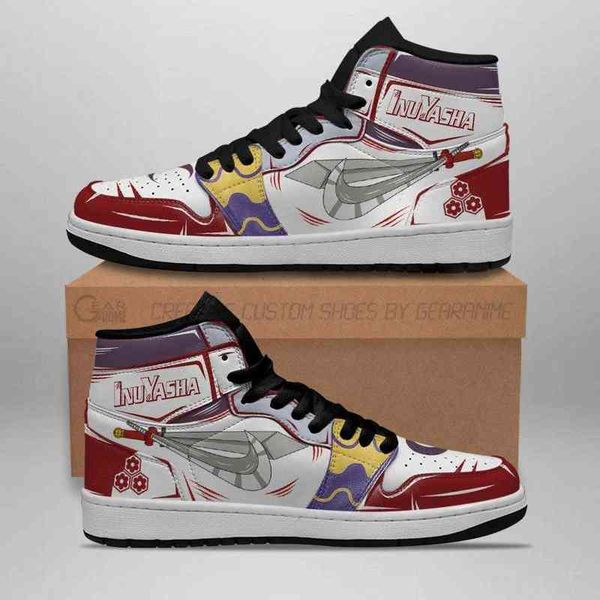 

sshomaru sword sneakers inuyasha anime leather, Black