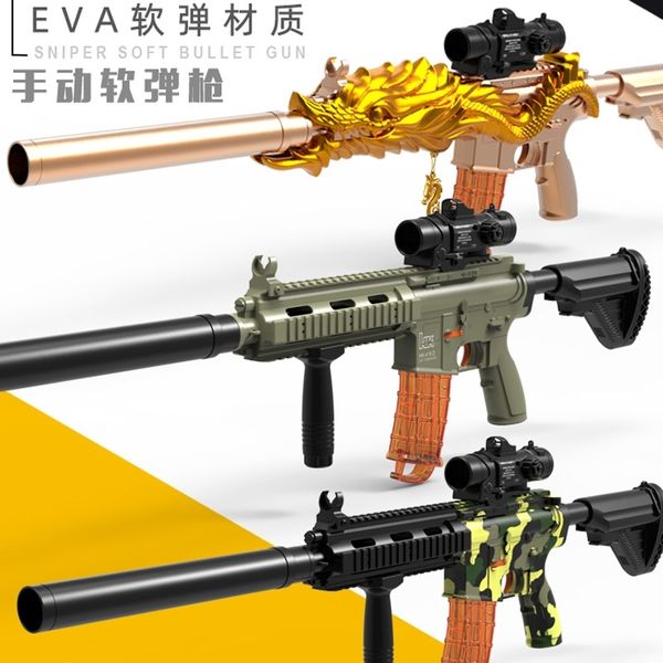 

eat chicken simulation boy manual m416 five claw dragon eva skin launches foam soft bomb toy gun