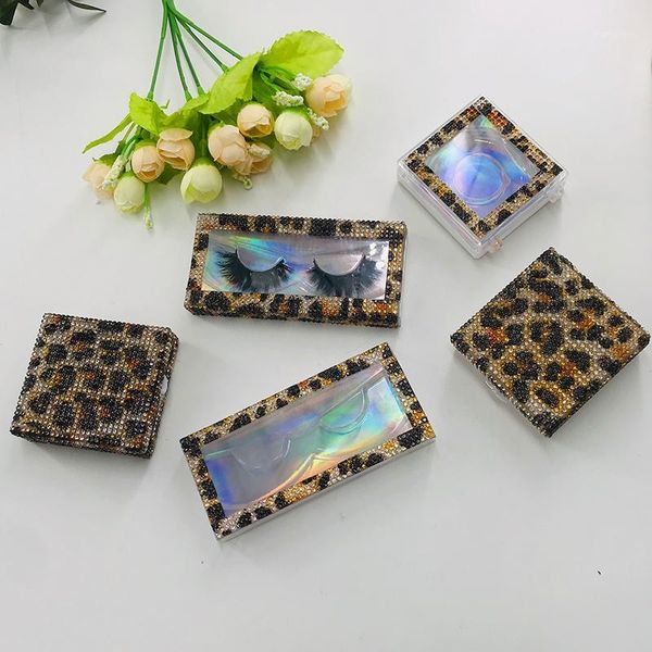

luxury eyelash box custom packaging leopard case 3d mink lashes empty lash box1