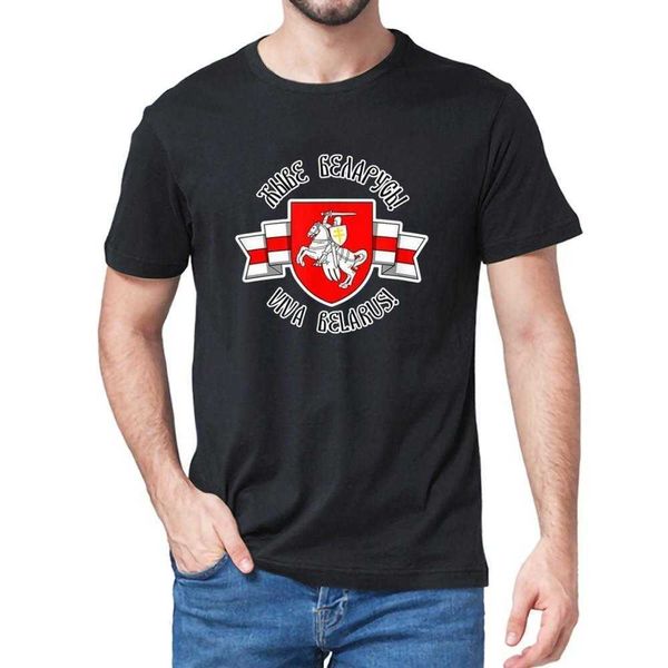 Weißrussland Pogonya Weiß Rot Weiß Flagge Protest Symbol Männer kurzarm T-Shirt Baumwolle Geschenk frauen top t-shirt Unisex T-shirt 210301