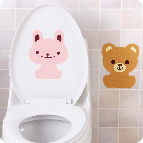 

wall stickers bathroom toilet with deodorant function cartoon felt seat decals cute figure for home b1