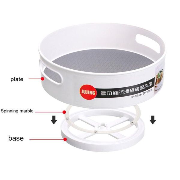 

storage bottles & jars non-slip rotating tray multifunctional up bathroom shampoo seasoning holder organizer kitchen box