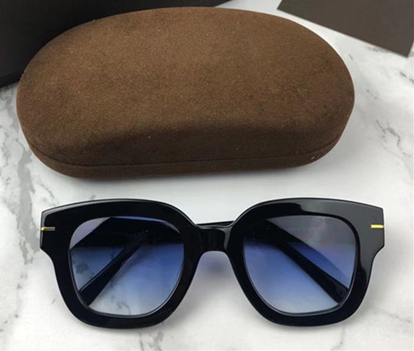 

quality designed men women gradient sunglasses plank square fullrim goggles uv400 5126145 occhiali da sole fullset original case, White;black