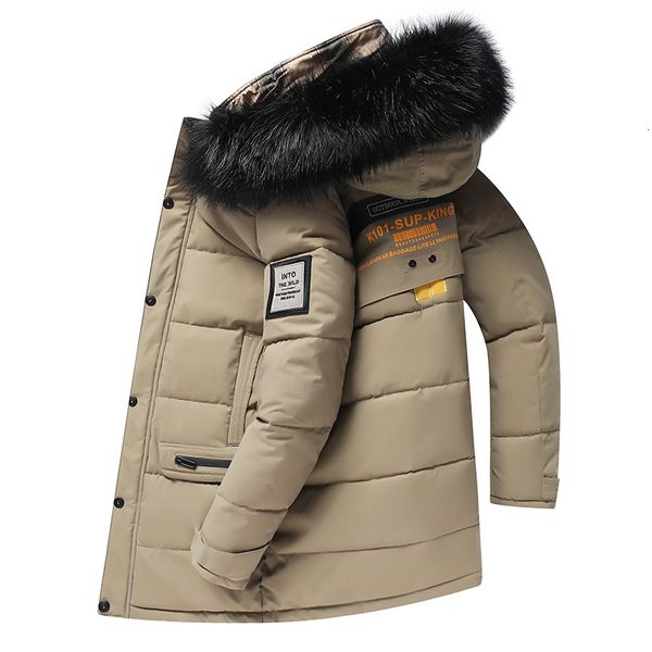 

men's jackets fur hooded jacket, outdoor fashion warm casual windbreaker, thick pocket coat, winter, brand, Black;brown