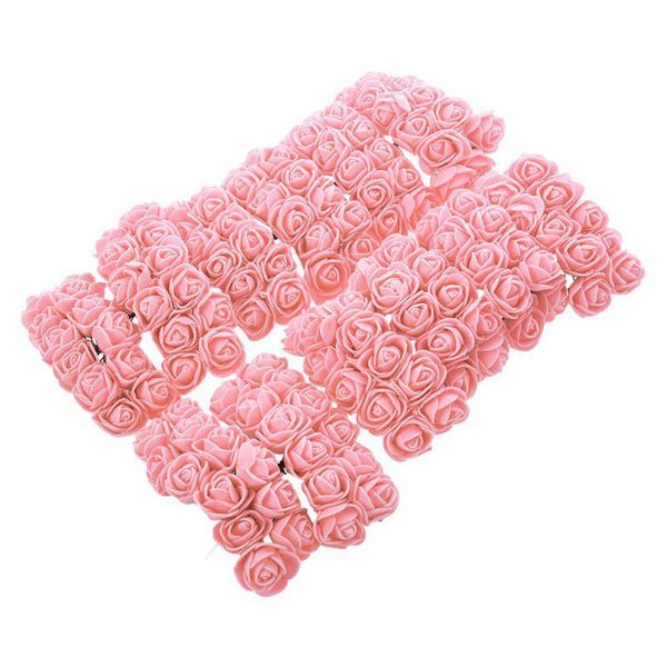 

decorative flowers & wreaths 144pcs 2cm pe rose foam mini flower bouquet solid color/wedding decoration milky white