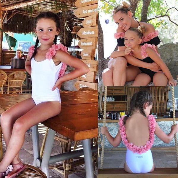 

pudcoco girl swinsuits 2y 7y fashion infant kids baby girls backless floral swimsuits swimwear bathing suits, White