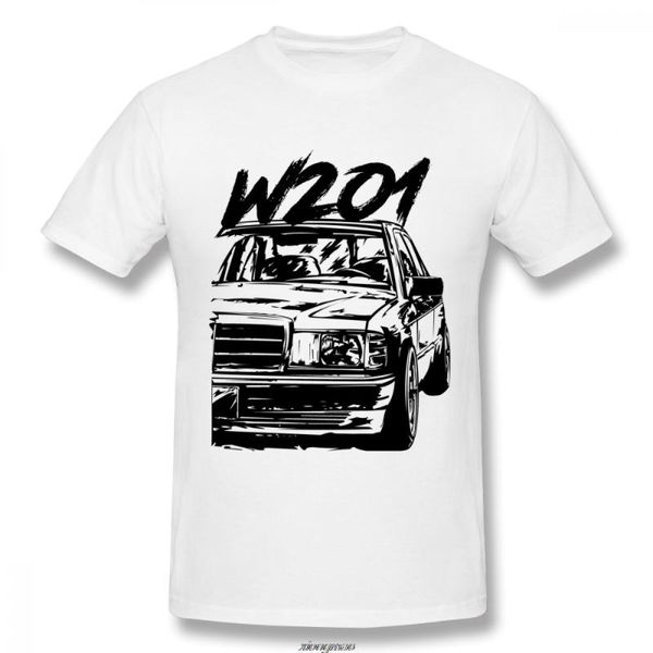 

anime w201 190e casual arrival tee shirt man fashion crewneck t-shirt fashionable men's t-shirts, White;black