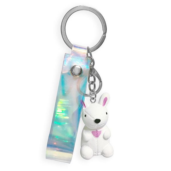 

keychains 2021 south korea cute bear dinosaur doll keychain car pendant student bag key chain ornaments creative gifts, Silver
