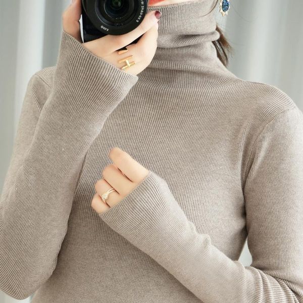 

women's sweaters autumn winter women sweater fashion turtleneck cashmere knitted pullover keep warm long sleeve slim, White;black