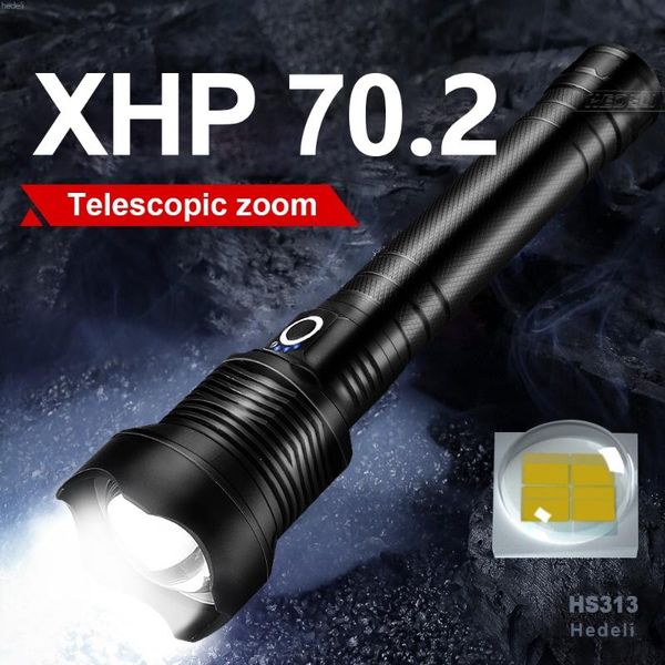 

250000lumens xhp70.2 most powerful led 18650 or 26650 usb torch xhp70 xhp50 cree lantern hunting tactical flashlights torches