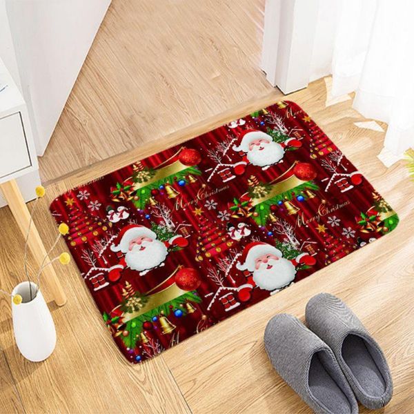 

wall stickers christmas doormat european polyester rubber backing holiday welcome kitchen rug printed doormats with bright colors