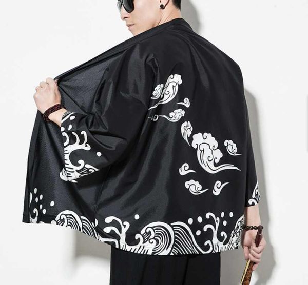 

ethnic clothing samurai japanese cosplay kimono haori men women cardigan traditional asian clothes, Red