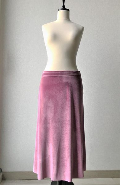 

skirts 2021 trendy velvet a-line skirt, Black