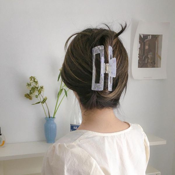 

hair accessories acrylic gripping clip autumn and winter women korean ins square oversized fresh temperament claw