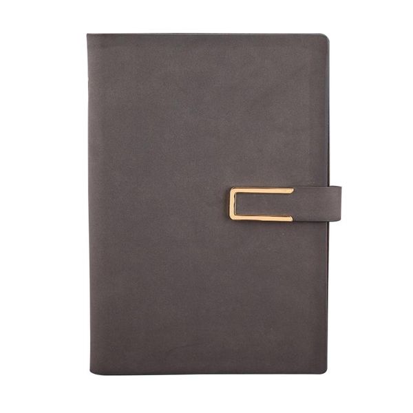 

notepads leather diary classic writing notebook journal with business page sheet protector pen holder (grey), Purple;pink