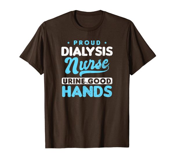 

dialysis nurse design urine good hands gift t-shirt, White;black