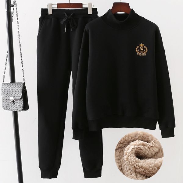 

women's two piece pants knitted or crocheted corvino wool ensembles, together with two pieces of thick hoodie, cashmere, women's s, White