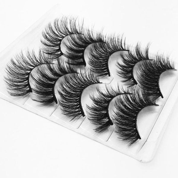 

pairs 3d mink lashes false eyelashes natural makeup eyelash extension long cross volume soft fake eye winged faux cils1