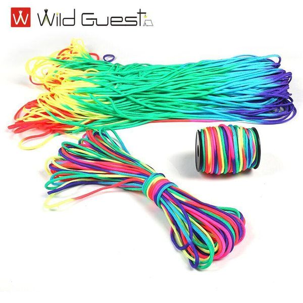 

dia.4mm 7 stand cores paracord colorful for survival parachute cord lanyard camping climbing rope hiking clothesline outdoor gadgets