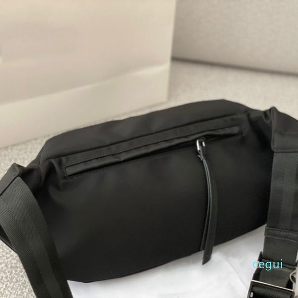 

designer-fashion nylon waist bag men casual belt bags zipper chest fanny pack mens black bumbag leather crossbody sport fannypacks178k